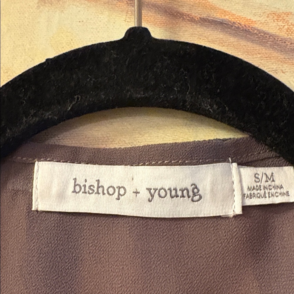 Bishop & Young Taupe Embellished Kimono Wrap, size S/M - Picture 4 of 6